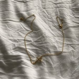 Swarovski Jewelry - Swarovski Crystal across Gold Plated Necklace Swarovski Jewelry - Swarovski Crystal across Gold Plated Necklace
